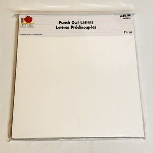 Classroom Bulletin Board Punch Cut Letters White 217Pcs